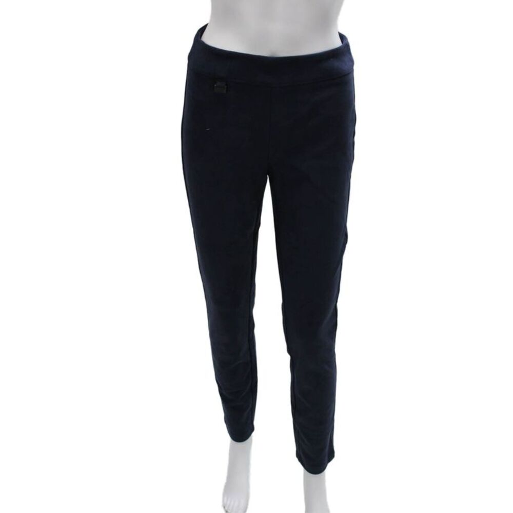 Picadilly Womens Dress Pants Blue Pull On Polyester Spandex Size M
